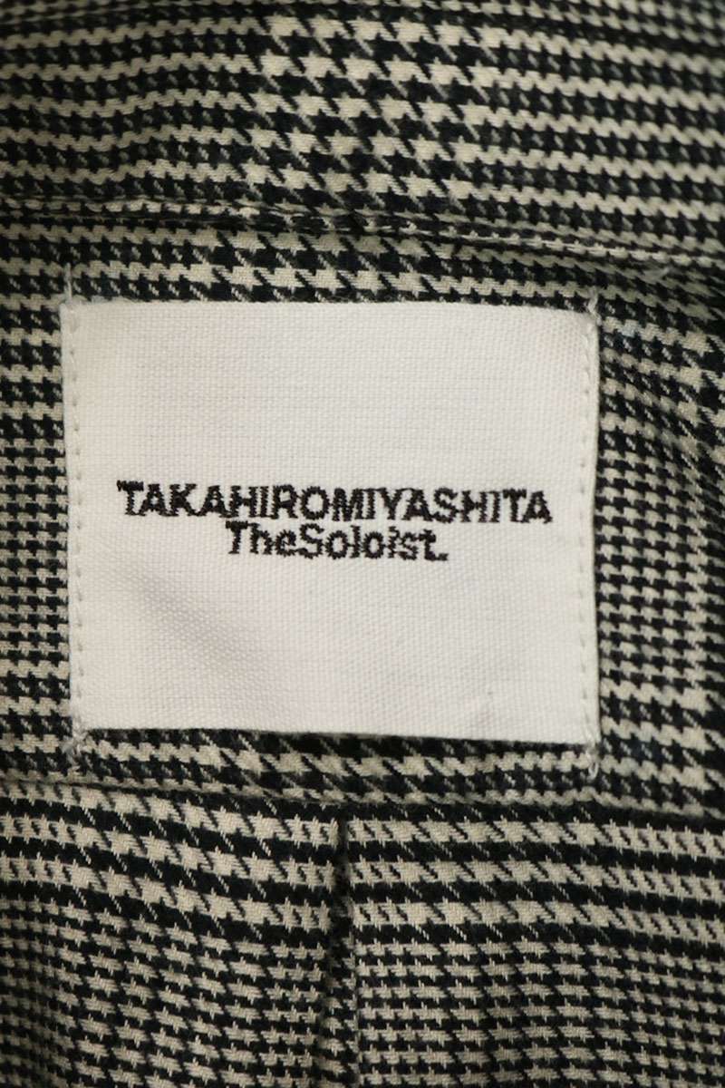 TAKAHIROMIYASHITA TheSoloIst Houndstooth Patch Shirt Size 46