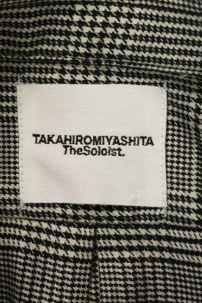 TAKAHIROMIYASHITA TheSoloIst Houndstooth Patch Shirt Size 46
