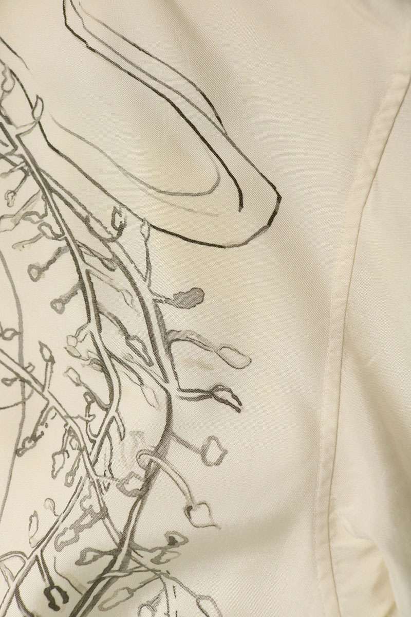 Alexander McQUEEN Botanical Ribbed Sleeve Shirt Size 15+