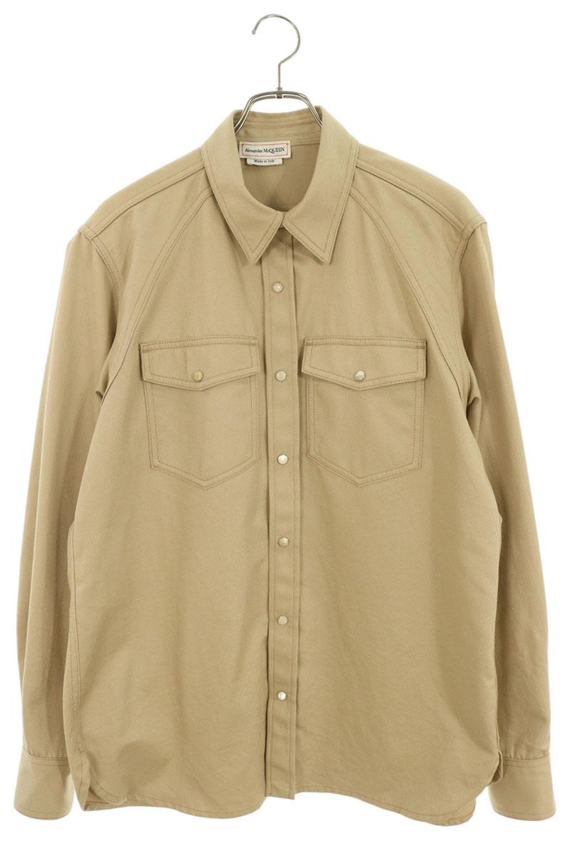 Alexander McQUEEN 24SS Double Pocket Shirt Beige Size 50