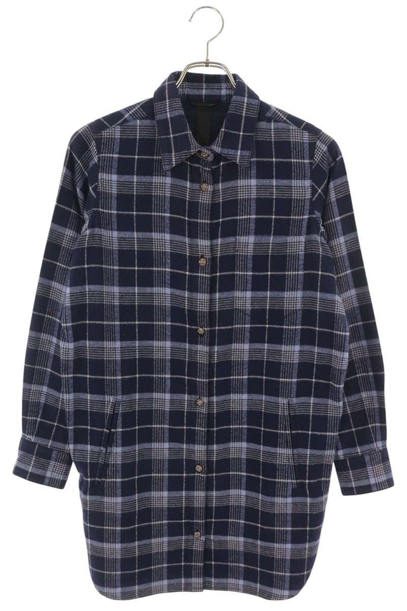 Chrome Hearts Back Flare Knee Cross Patch Shirt Navy Size M