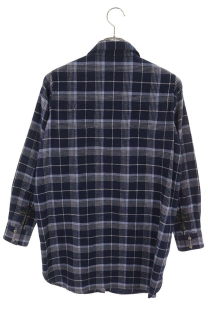 Chrome Hearts Back Flare Knee Cross Patch Shirt Navy Size M