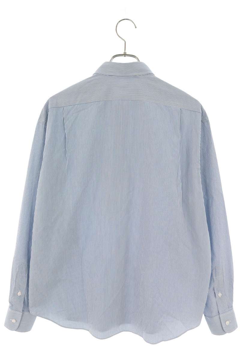A.PRESSE 26AW Spread Collar Stripe Cotton Shirt Blue Size 2