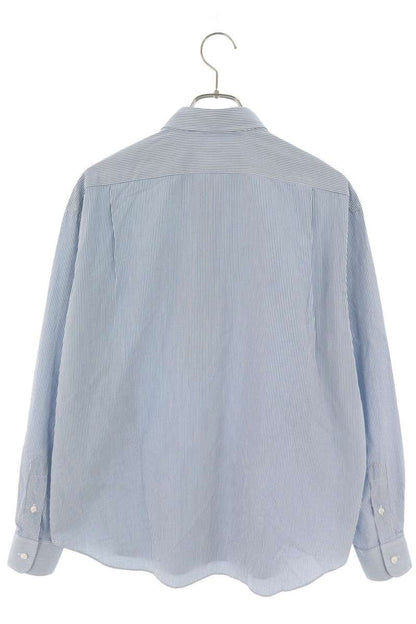 A.PRESSE 26AW Spread Collar Stripe Cotton Shirt Blue Size 2