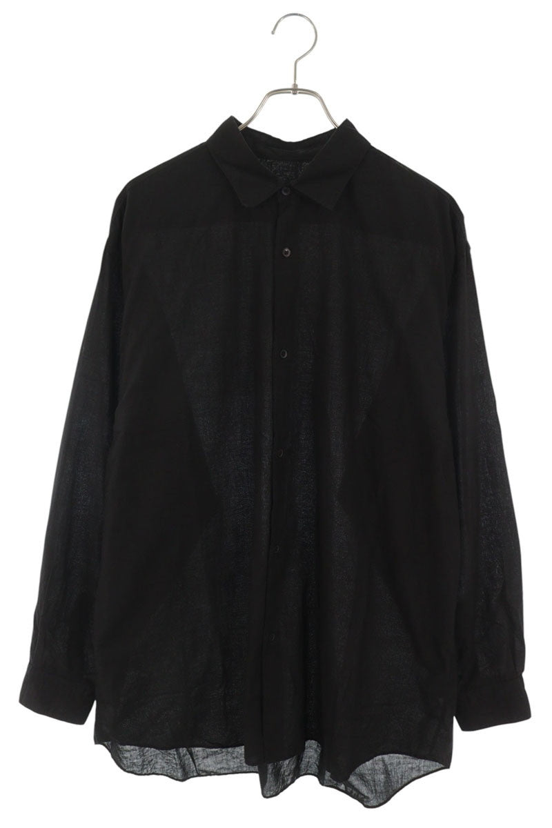 COMOLI 26SS Khadi Cotton Shirt Black Size 2