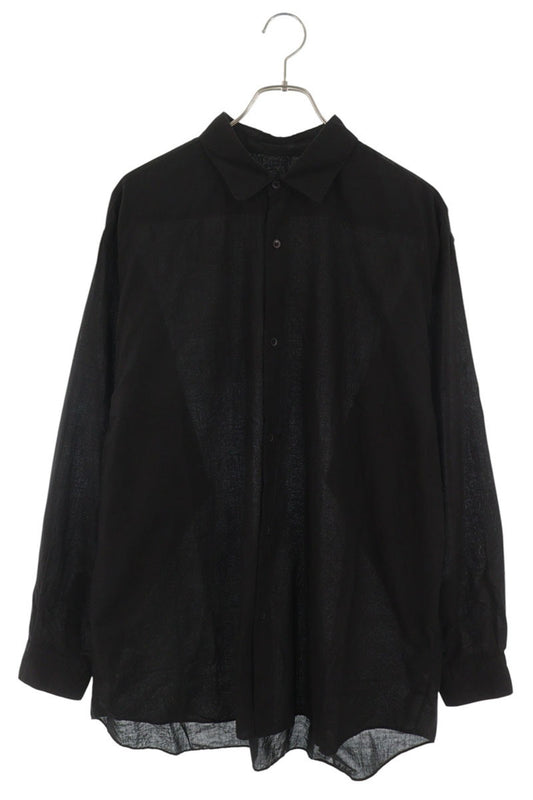 COMOLI 26SS Khadi Cotton Shirt Black Size 2