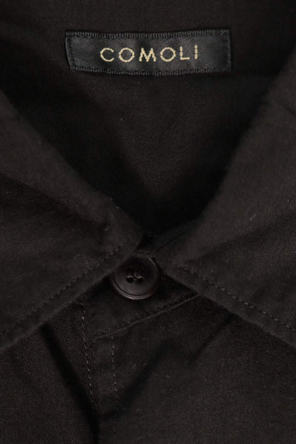 COMOLI 26SS Khadi Cotton Shirt Black Size 2