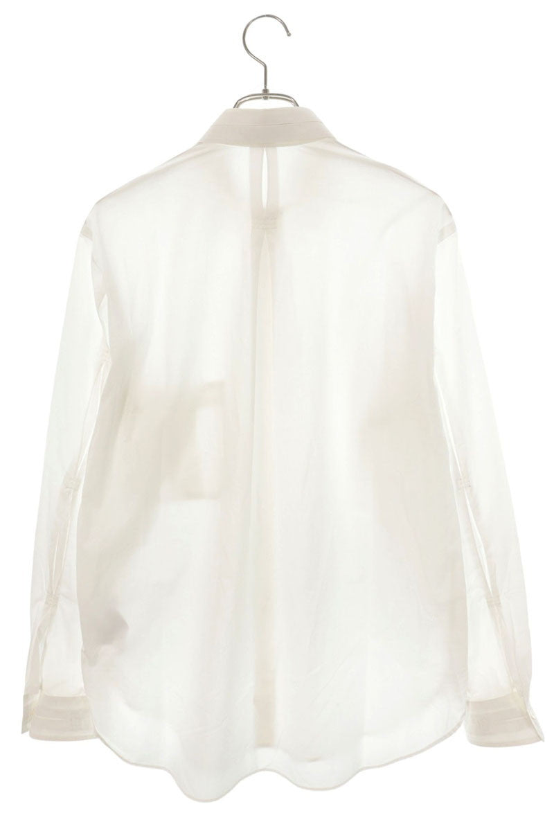 Y-3 Chest Logo Print Cotton Shirt White Size S
