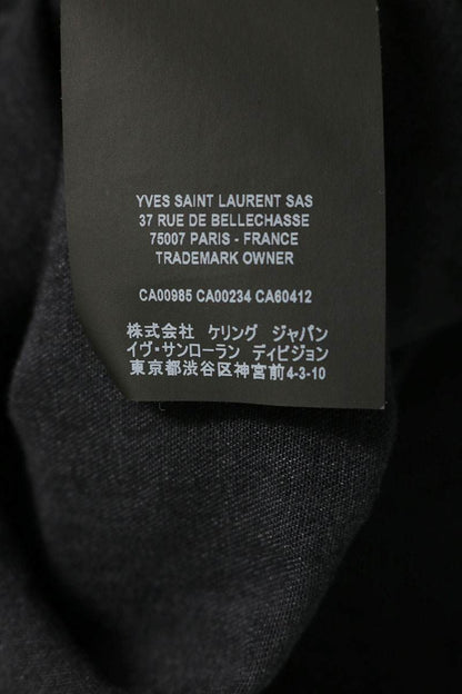 SAINT LAURENT PARIS Black Denim Western Shirt Size M