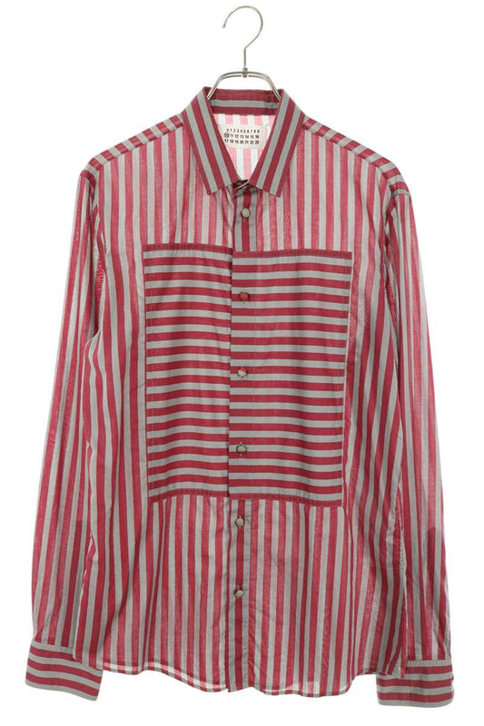 Maison Martin Margiela Striped Long Shirt Grey Size 48