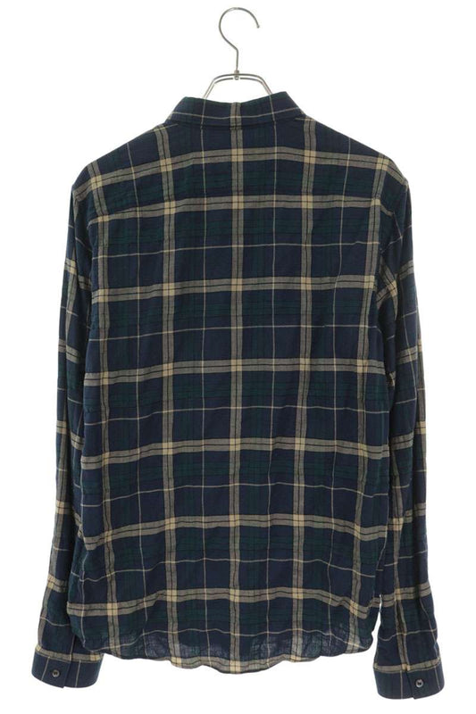 GUCCI Check Long Sleeve Shirt Size M