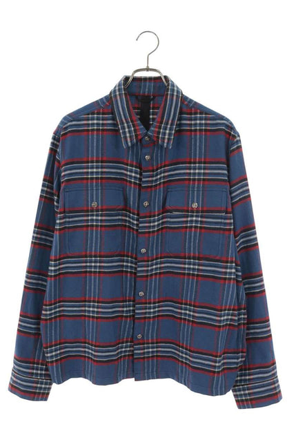 Chrome Hearts WORK DOG Cross Button Check Shirt Size L