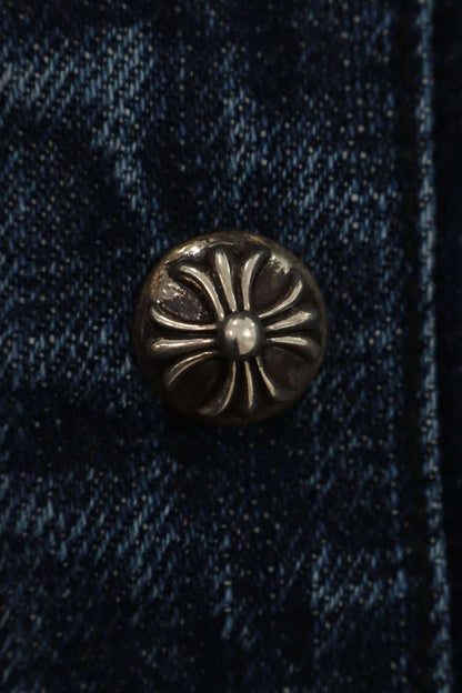 Chrome Hearts LOOSEENDS FBRC Denim Cross Patch Shirt Size L