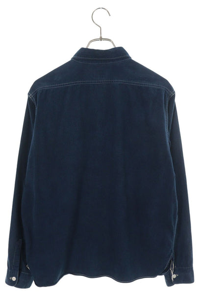 TENDERLOIN Patch Long Sleeve Shirt Blue Size L