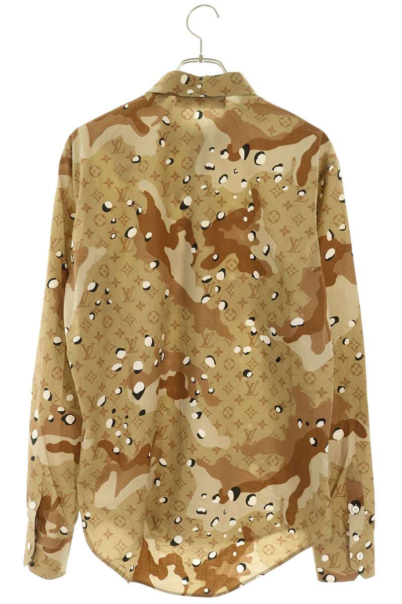 LOUISVUITTON 20SS Camo Monogram Long Sleeve Shirt Size S