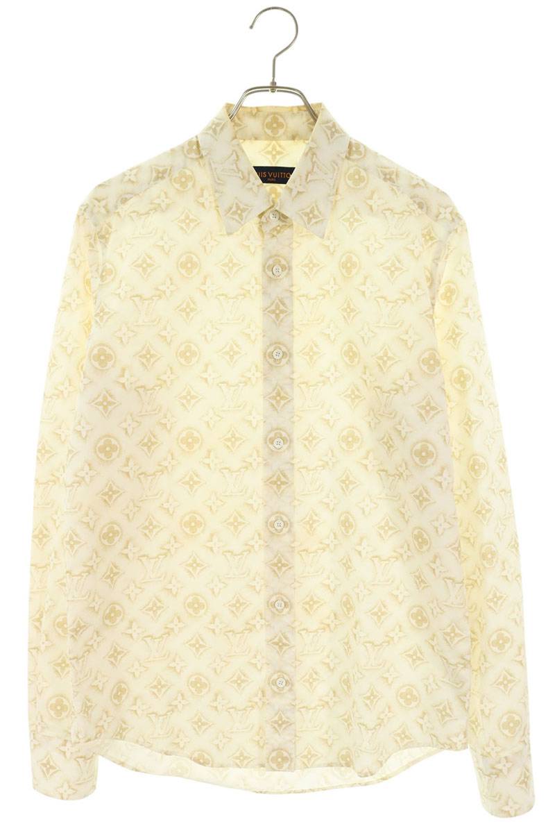 LOUISVUITTON 23AW Monogram Sand Long Sleeve Shirt Size S