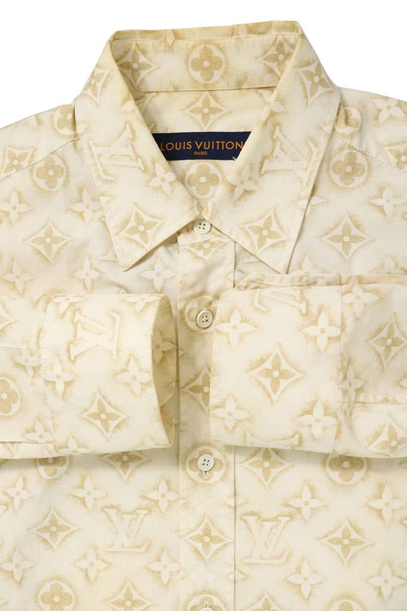 LOUISVUITTON 23AW Monogram Sand Long Sleeve Shirt Size S