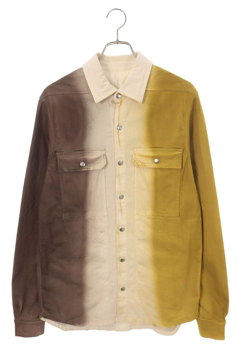 Rick Owens Multi Gradation Stretch Overshirt Shirt Size 48