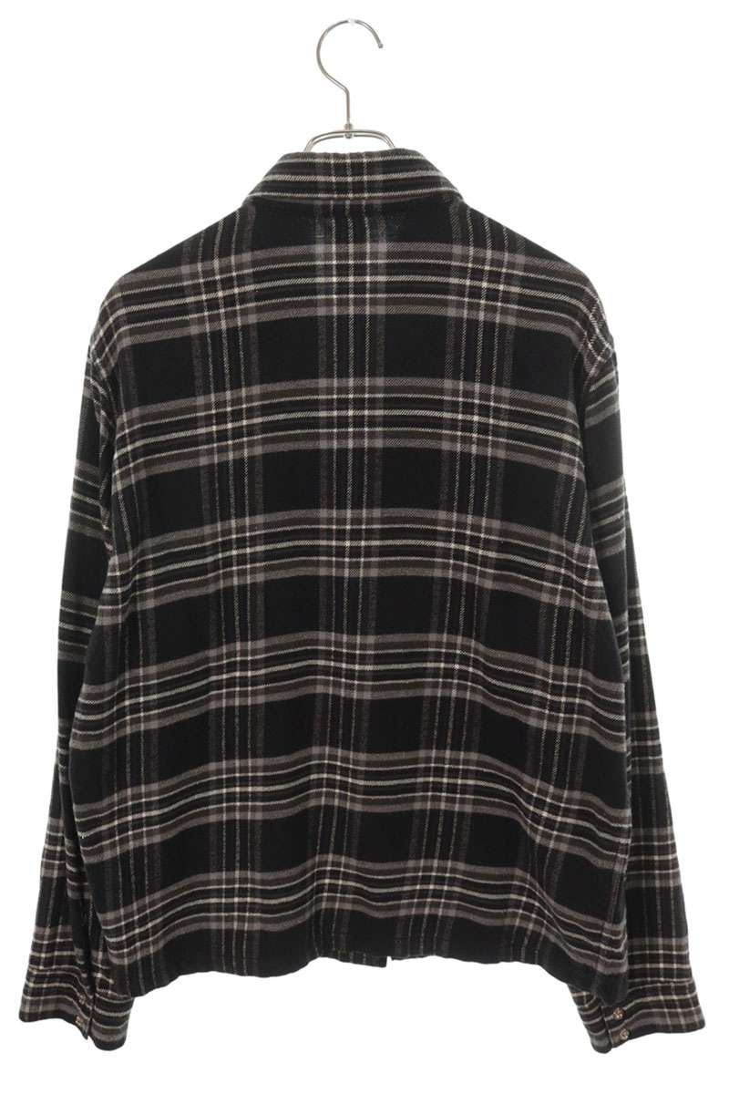 Chrome Hearts WORK DOG Cross Ball Check Sleeve Shirt Size M