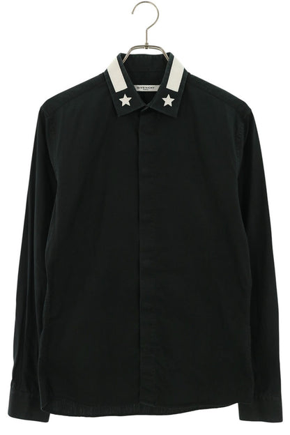 GIVENCHY Star Embroidered Shirt Black Size 39