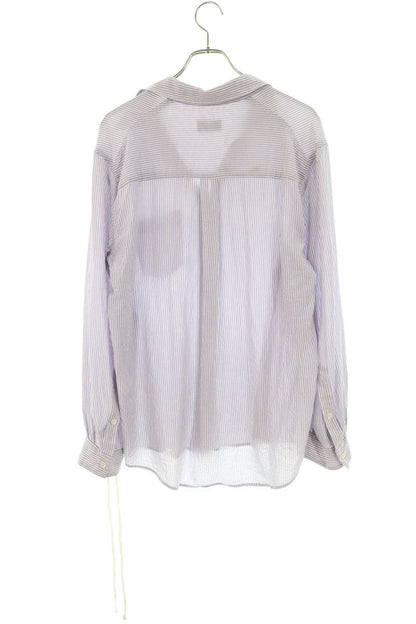 BED J.W FORD 25SS Stripe Wool Silk Shirt Blue/White Size 1