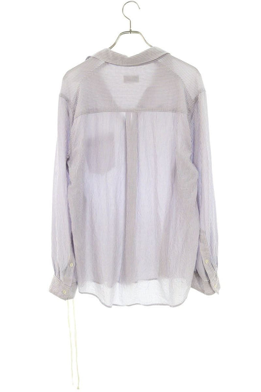 BED J.W FORD 25SS Stripe Wool Silk Shirt Blue/White Size 1