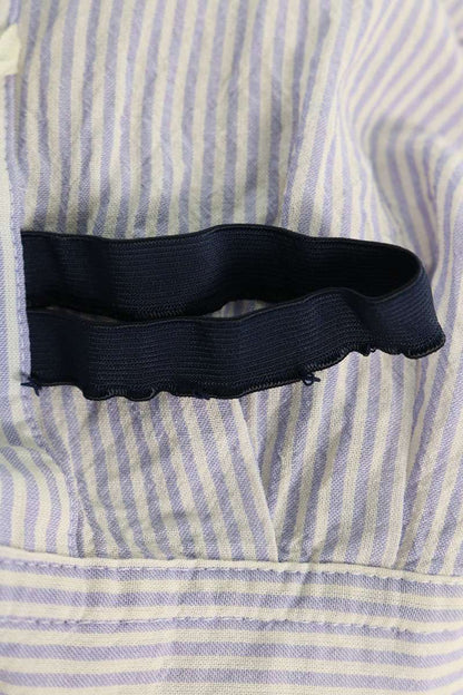 BED J.W FORD 25SS Stripe Wool Silk Shirt Blue/White Size 1