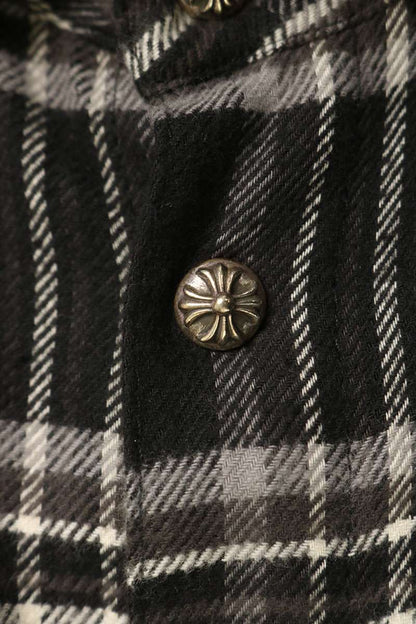 Chrome Hearts WORK DOG Check Flannel Sleeve Shirt Size L