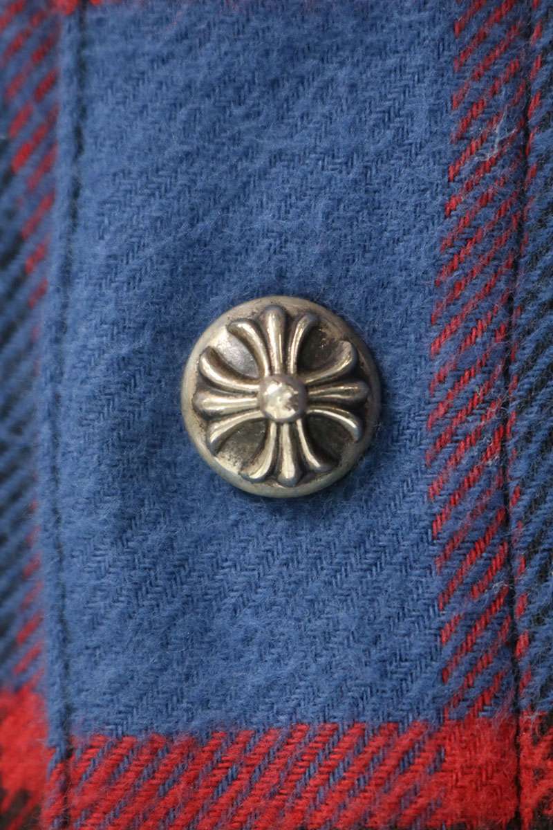 Chrome Hearts WORK DOG Cross Button Shirt Multi Size XL