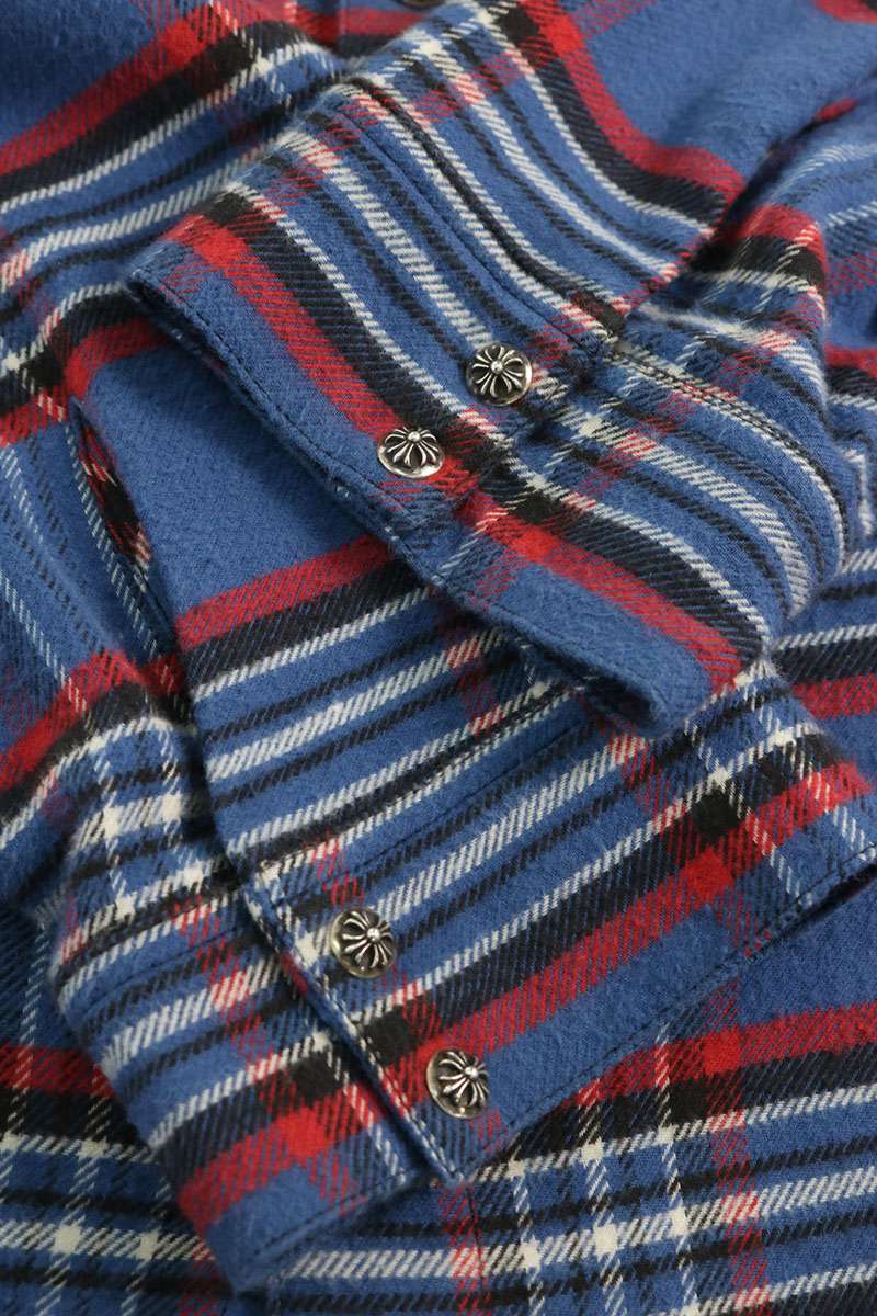 Chrome Hearts WORK DOG Cross Button Shirt Multi Size XL
