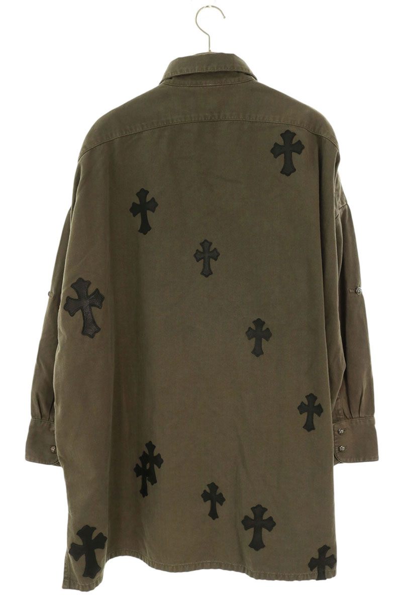 Chrome Hearts MAHAL KITA Oversized Cross Long Sleeve Shirt Size S