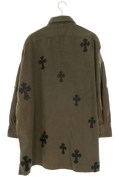 Chrome Hearts MAHAL KITA Oversized Cross Long Sleeve Shirt Size S