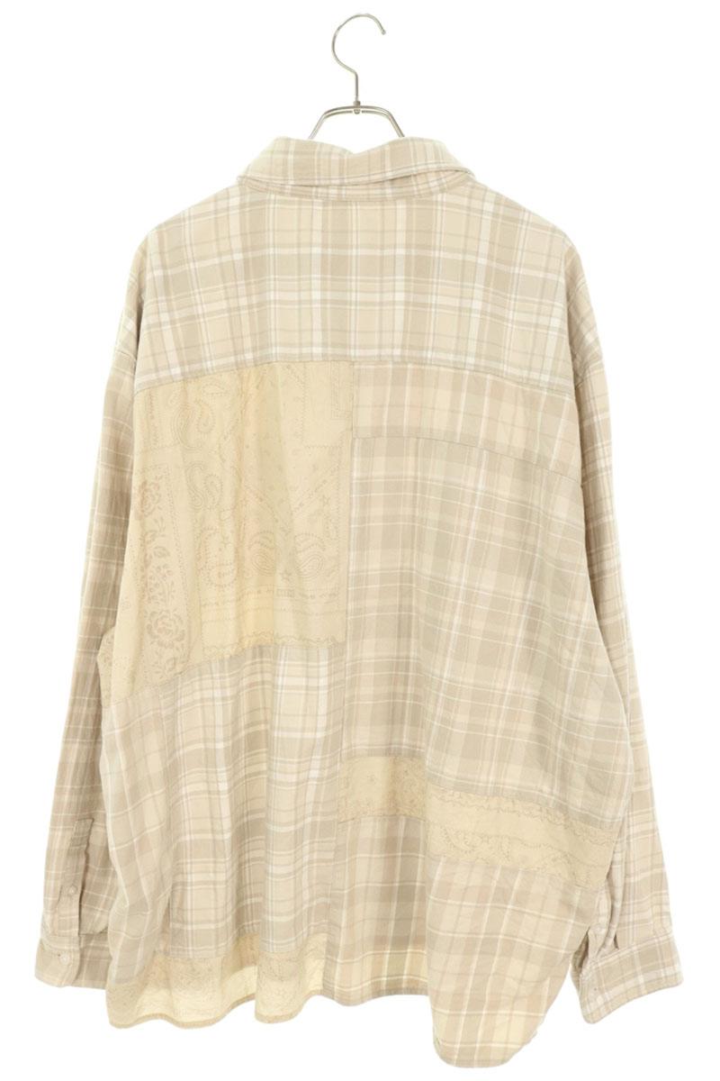 KITH Patchwork Bandana Cotton Shirt Beige Size XXL