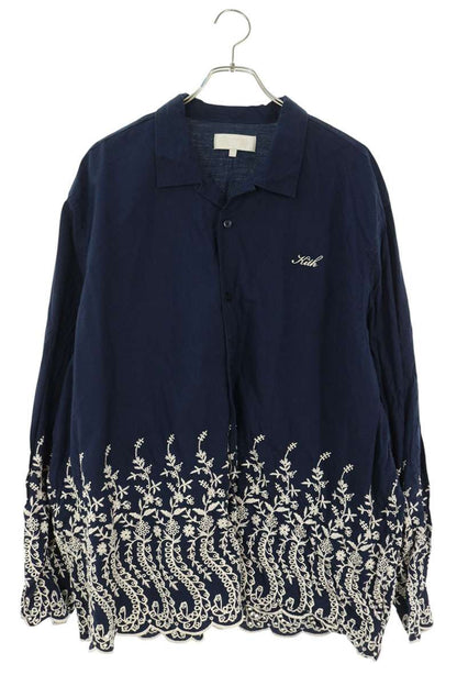 KITH 24SS Adonis Camp Collar Embroidered Shirt Size XL