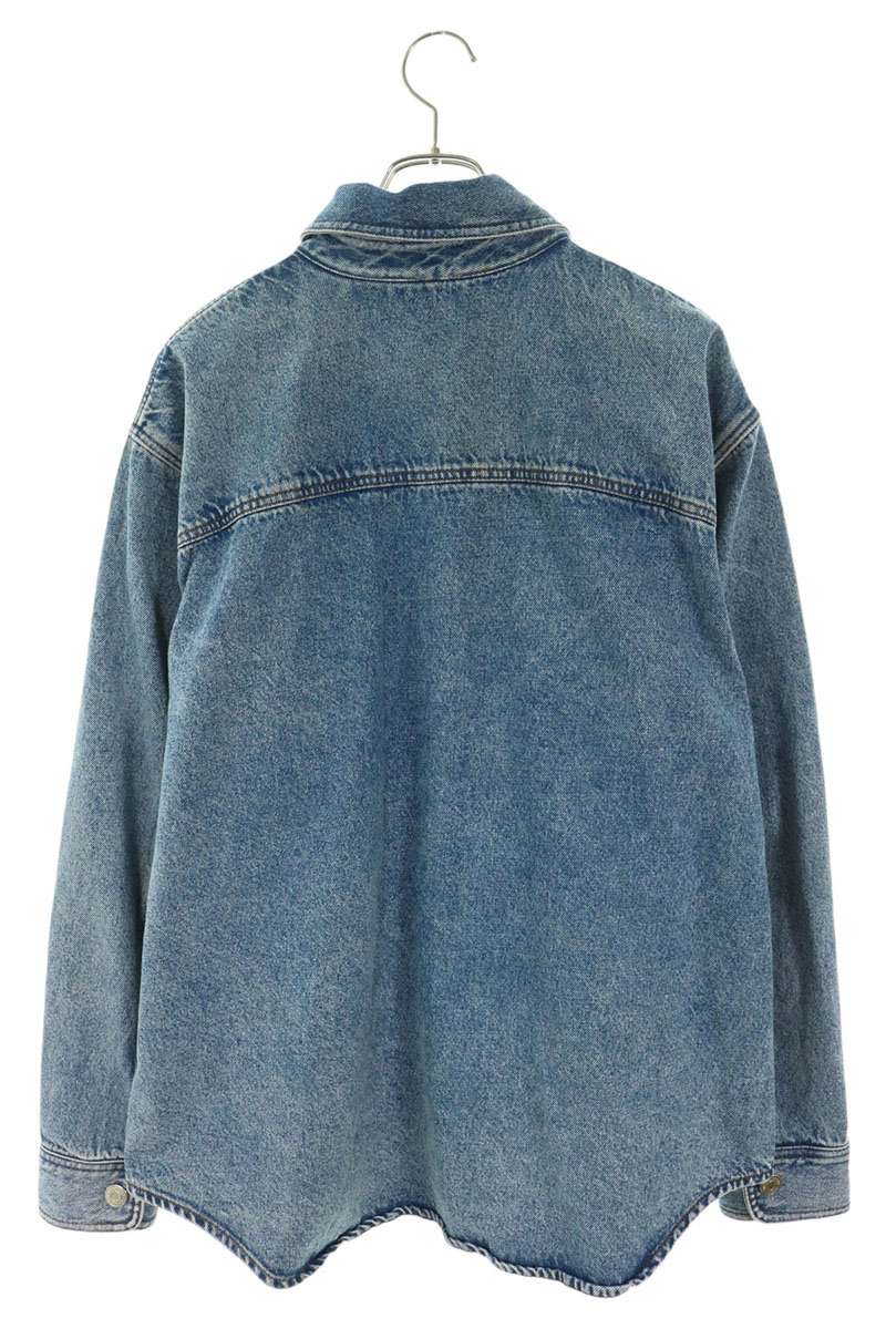 AMI Heart Embroidered Oversized Denim Shirt Size L
