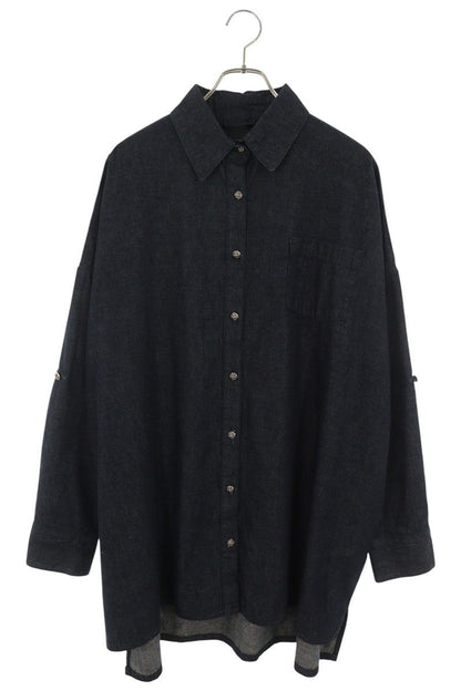 Chrome Hearts MAHAL KITA Cross Patch Shirt Indigo Size L
