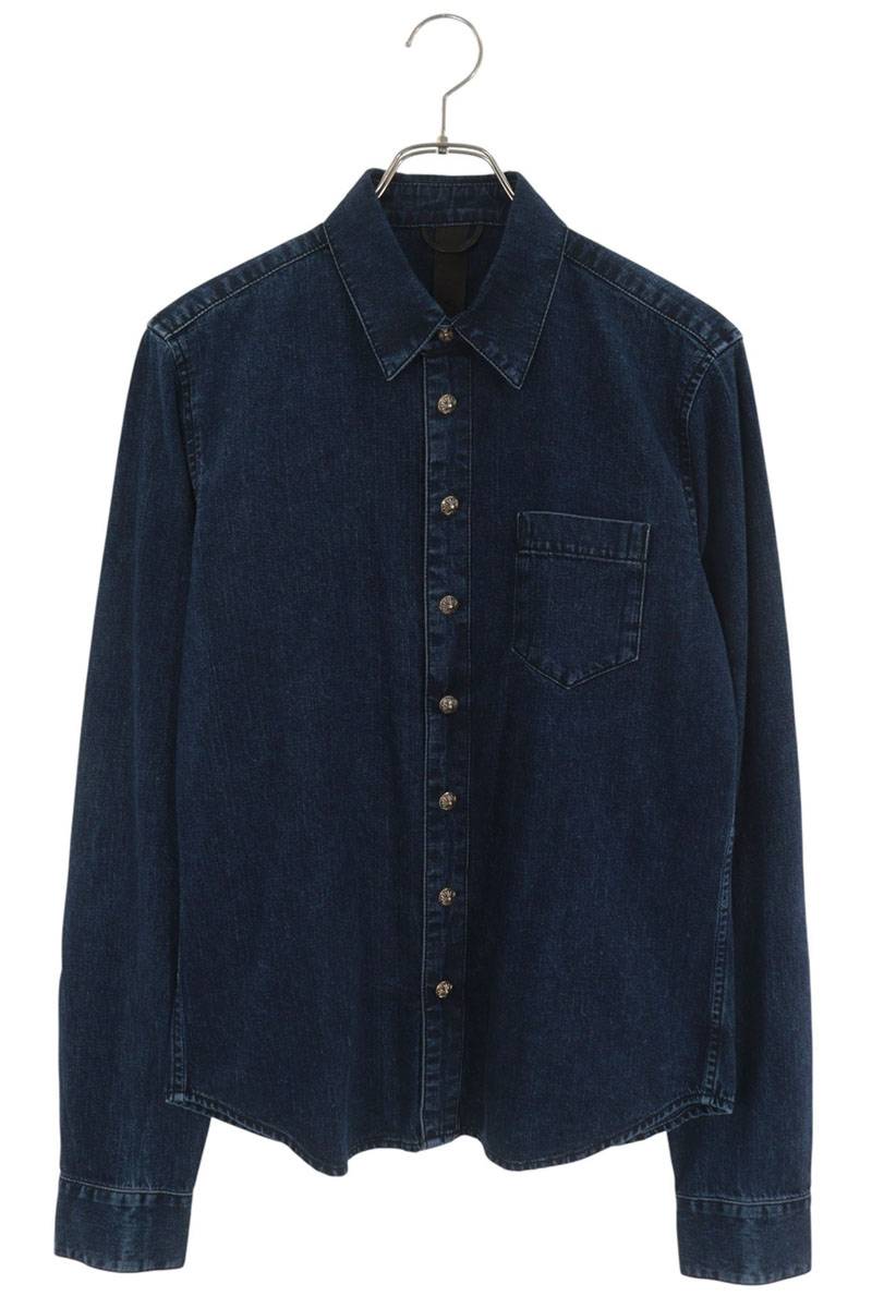 Chrome Hearts LOOSEENDS Cross Patch Shirt Indigo Size S