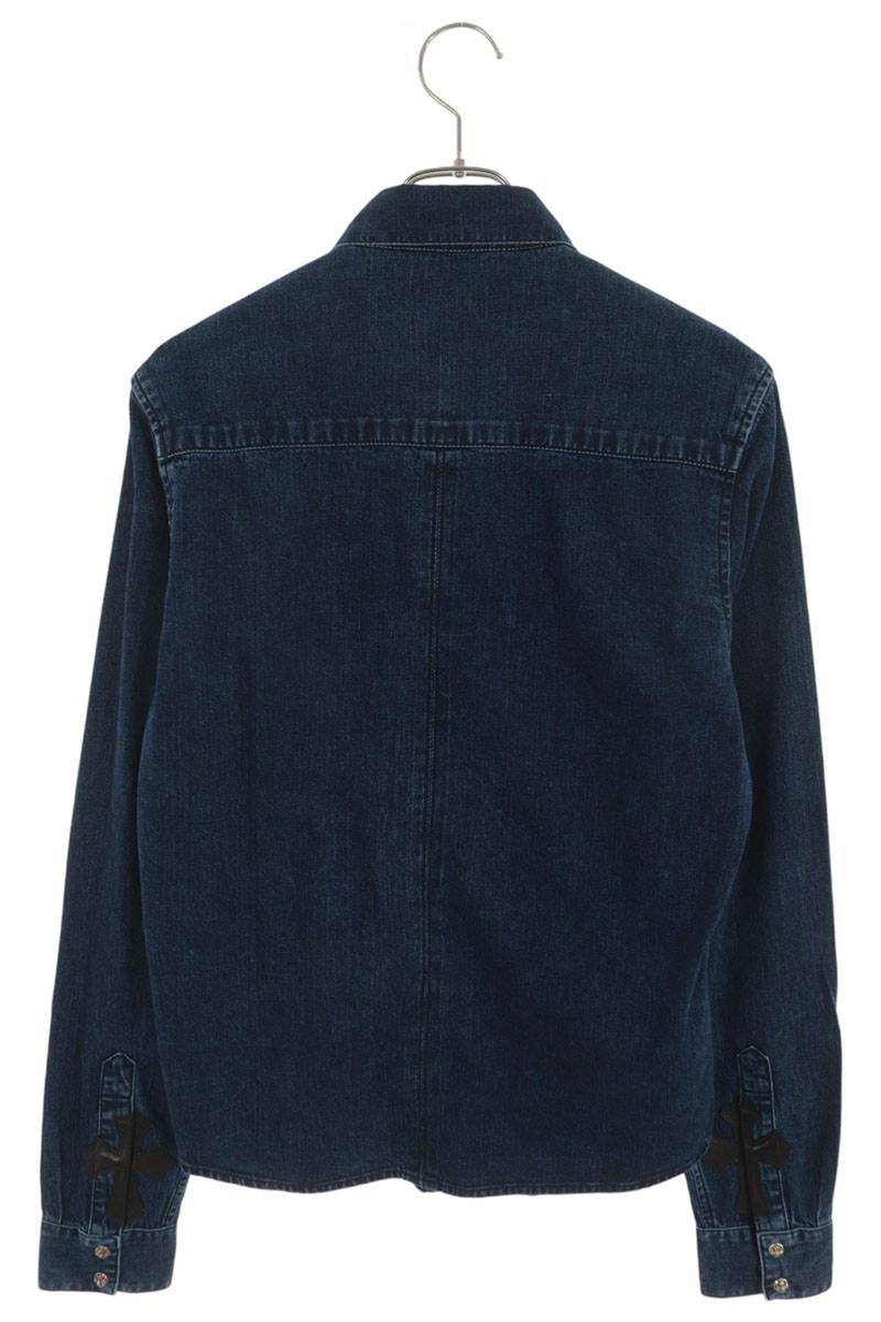 Chrome Hearts LOOSEENDS Cross Patch Shirt Indigo Size S