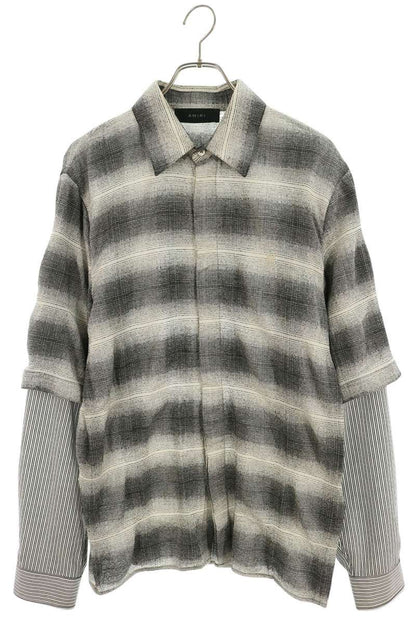 AMIRI Layered Stripe MA Embroidered Shirt Size S