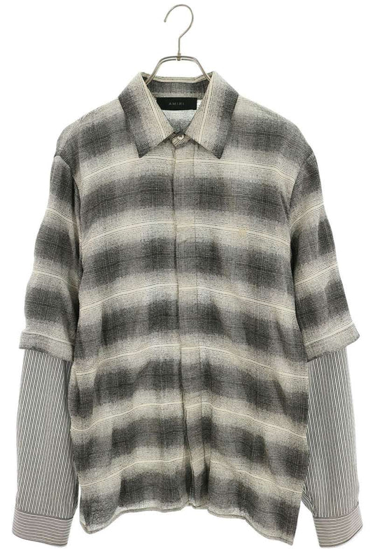 AMIRI Layered Stripe MA Embroidered Shirt Size S