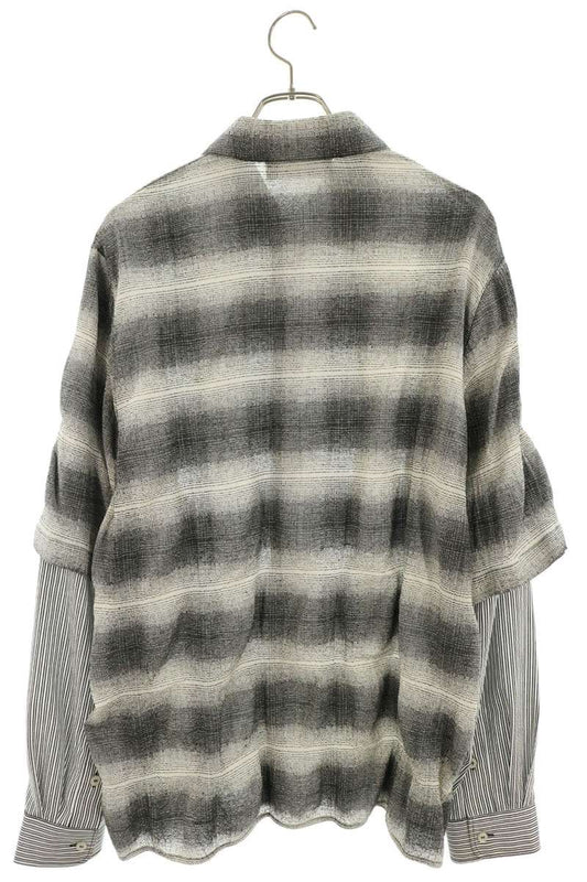 AMIRI Layered Stripe MA Embroidered Shirt Size S