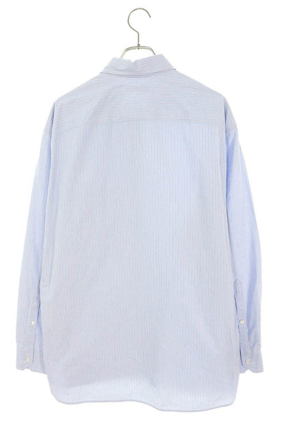 VALENTINO Cotton Stripe Button-Down Shirt Light Blue Size 41