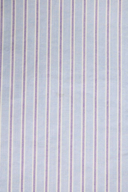VALENTINO Cotton Stripe Button-Down Shirt Light Blue Size 41