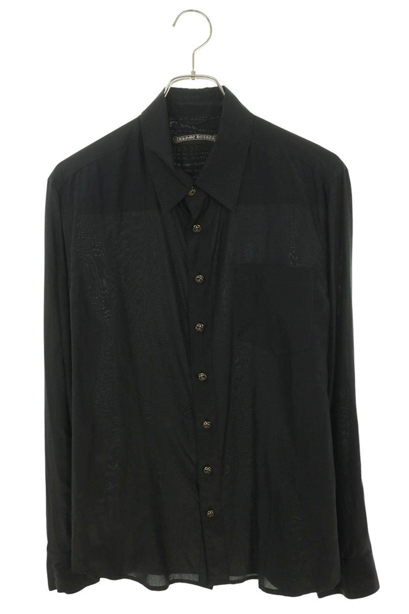 Chrome Hearts BS Flare Cross Patch Shirt Black/Silver Size M