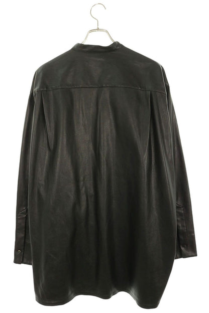 TAROHORIUCHI Faux Leather Oversized Shirt Black Size 46