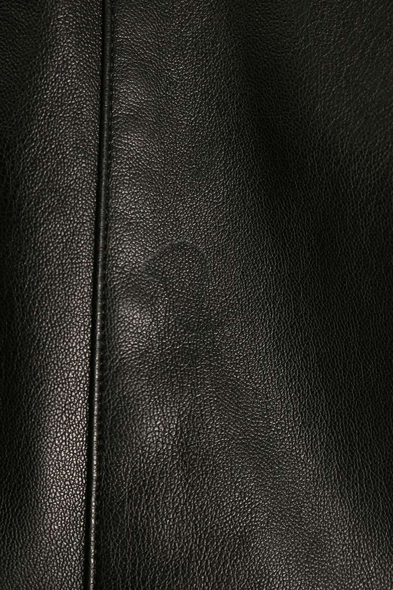 TAROHORIUCHI Faux Leather Oversized Shirt Black Size 46