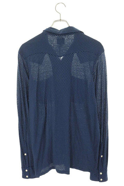 Needles Dot Pattern Snap Button Shirt Blue Size M