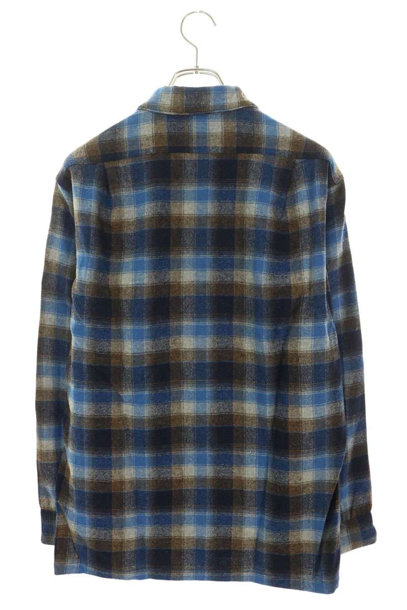 PENDLETON Wool Ombre Check Long Sleeve Shirt Size M