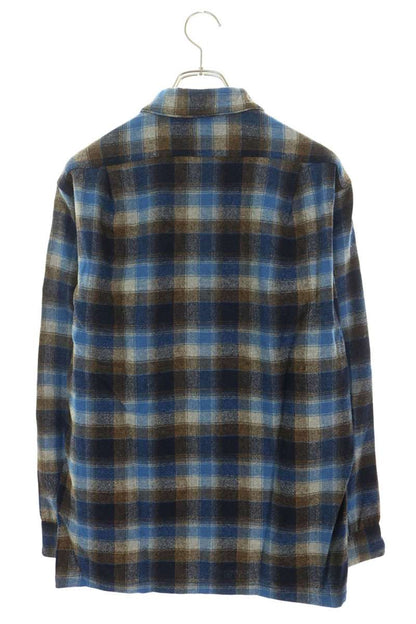 PENDLETON Wool Ombre Check Long Sleeve Shirt Size M
