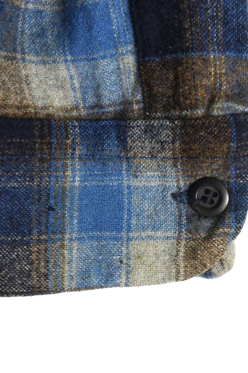 PENDLETON Wool Ombre Check Long Sleeve Shirt Size M